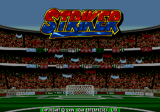 Striker title screen for Sega Mega Drive